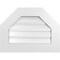 Ekena Millwork Octagonal Top Surface Mount PVC Gable Vent: Functional, w/ 3-1/2"W x 1"P Standard Frame, 24"W x 18"H GVPOT24X1801SF - alternate 1